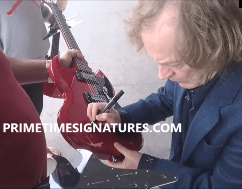 Angus Young of AC/DC Signed 11x14 Photo Certified Authentic - Item #2 - Detail View