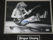 Angus Young of AC/DC Signed Professionally Framed 11x14 Photo - Prime Time Signatures - Music