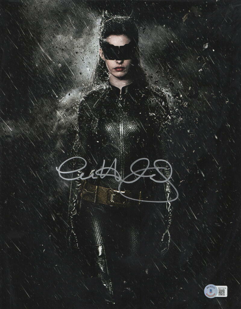 Anne Hathaway Signed 11x14 Photo from The Dark Knight Beckett COA - Item #2
