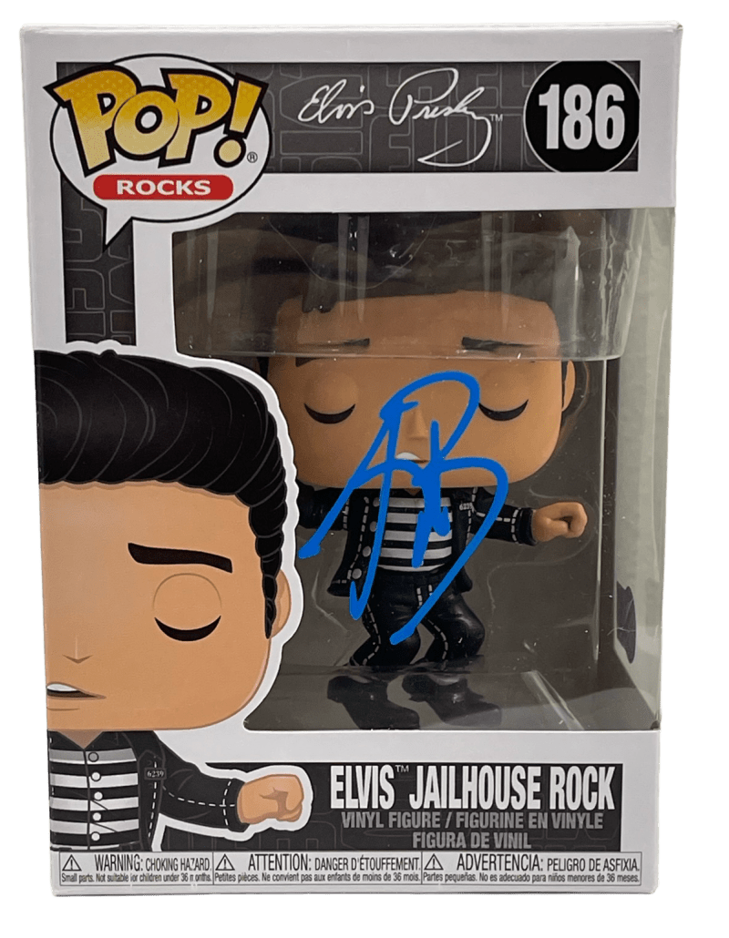 Austin Butler Authentic Autographed Elvis Jailhouse Rock Elvis Presley 186 Funko Pop Figure