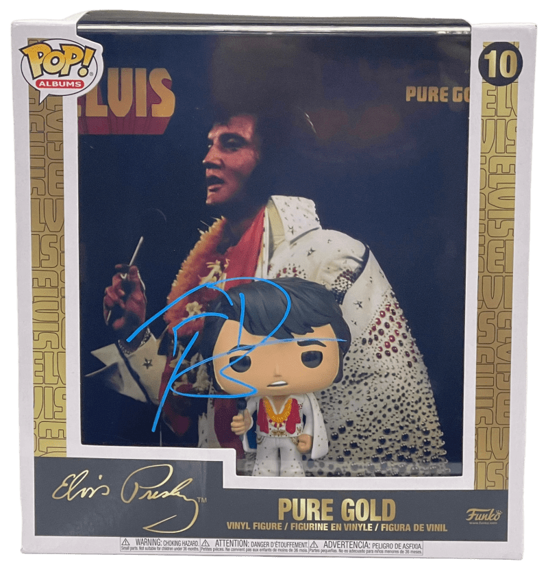 Austin Butler Authentic Autographed Pure Gold Elvis Presley 10 Funko Pop Album