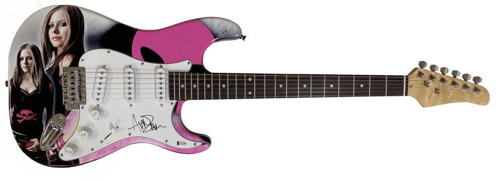 Avril Lavigne Signed Guitar - Beckett COA | PTS