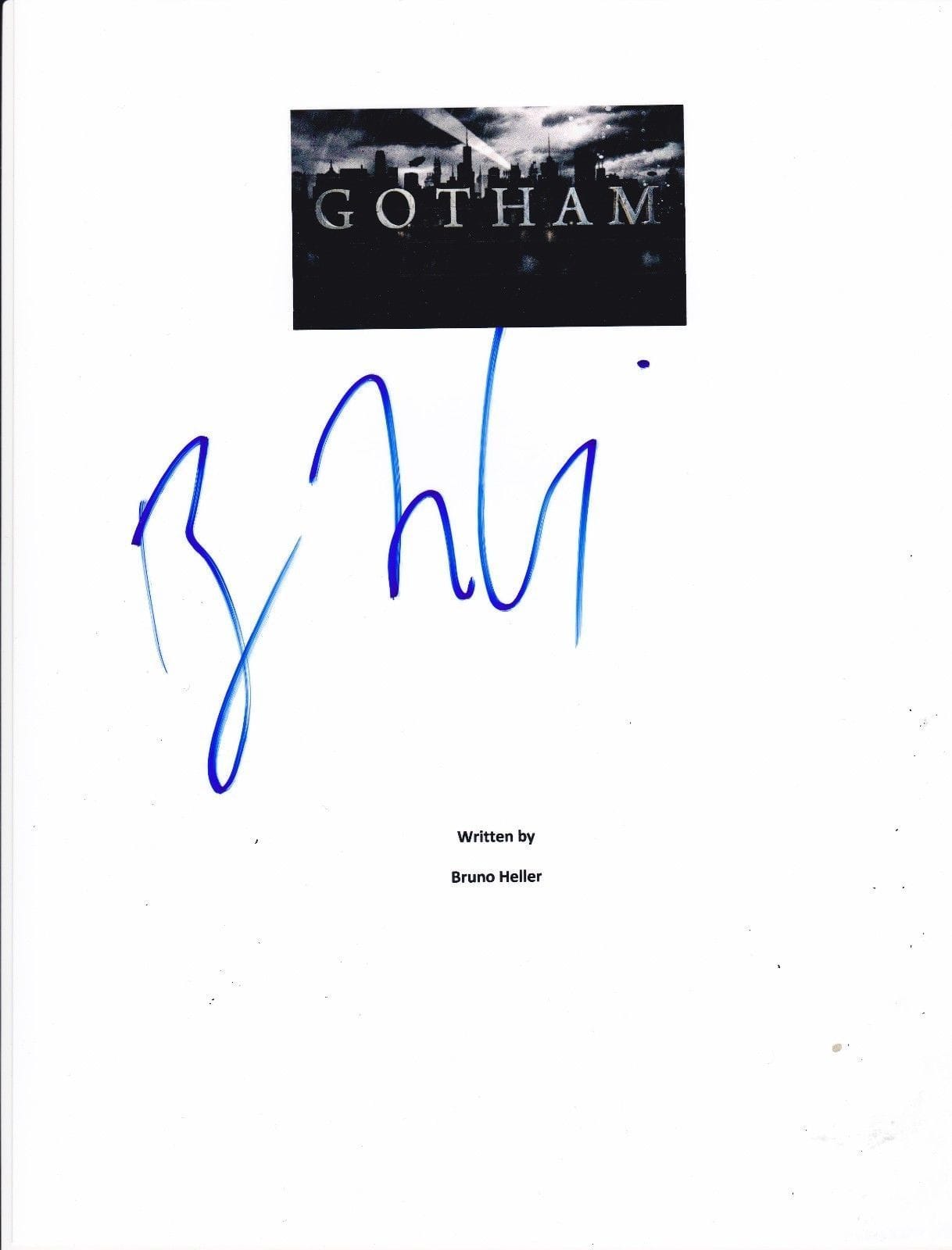 Ben McKenzie Authentic Autographed 'Gotham' Script - Prime Time Signatures - TV & Film