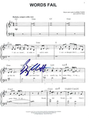 Ben Platt Signed Words Fail Lyrics & Sheet Music Beckett COA