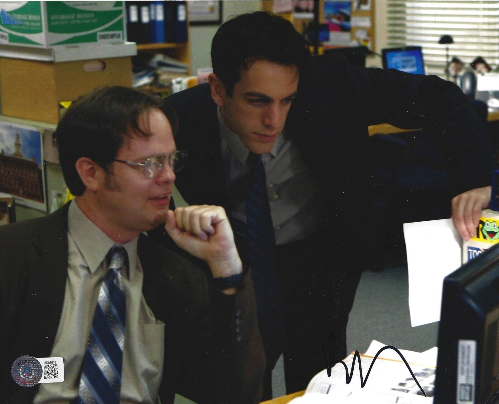 BJ Novak Signed 8x10 Photo from The Office Beckett COA - Item #5