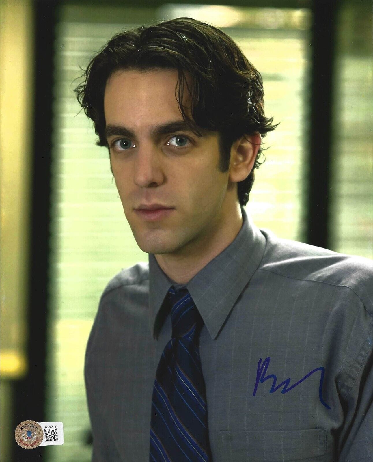 BJ Novak Signed 8x10 Photo from The Office Beckett COA - Item #2
