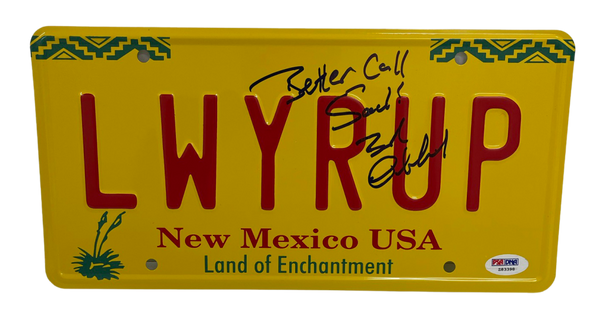 Bob Odenkirk Authentic Autographed "LWYRUP" License Plate