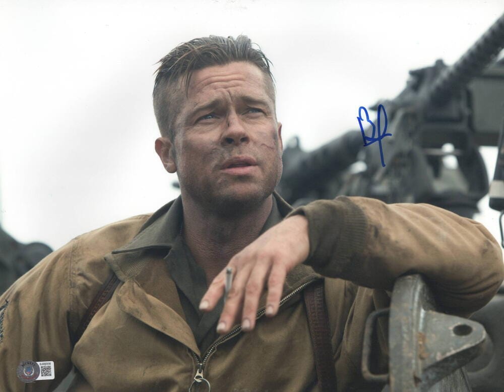 Brad Pitt Signed 11x14 Photo from Fury Beckett COA