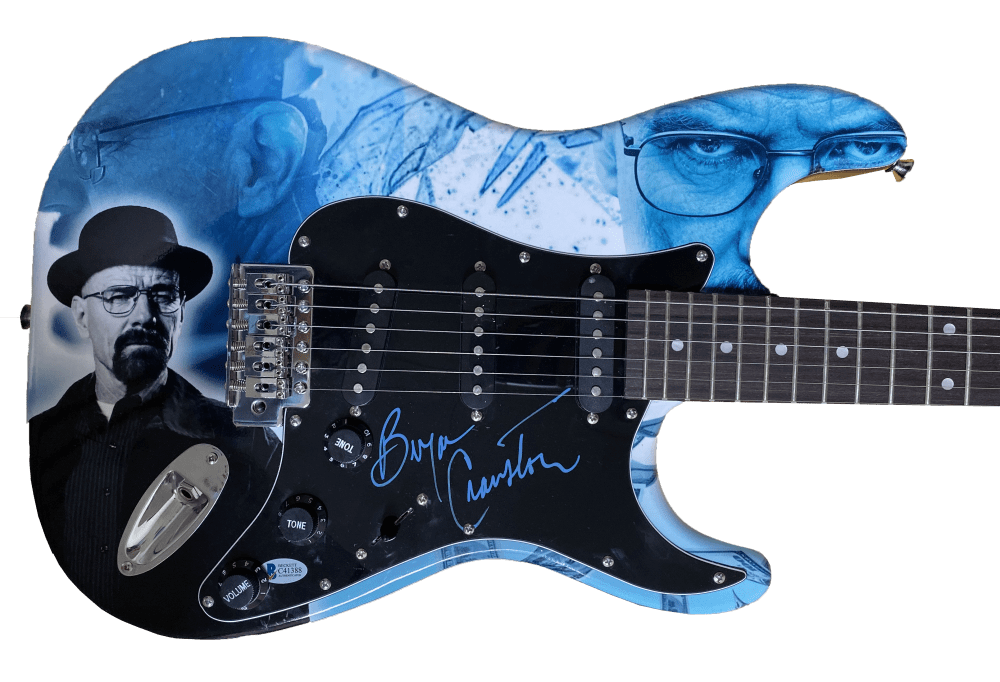 Bryan Cranston Authentic Autographed Full Size Custom Electric Guitar - Prime Time Signatures - TV & Film