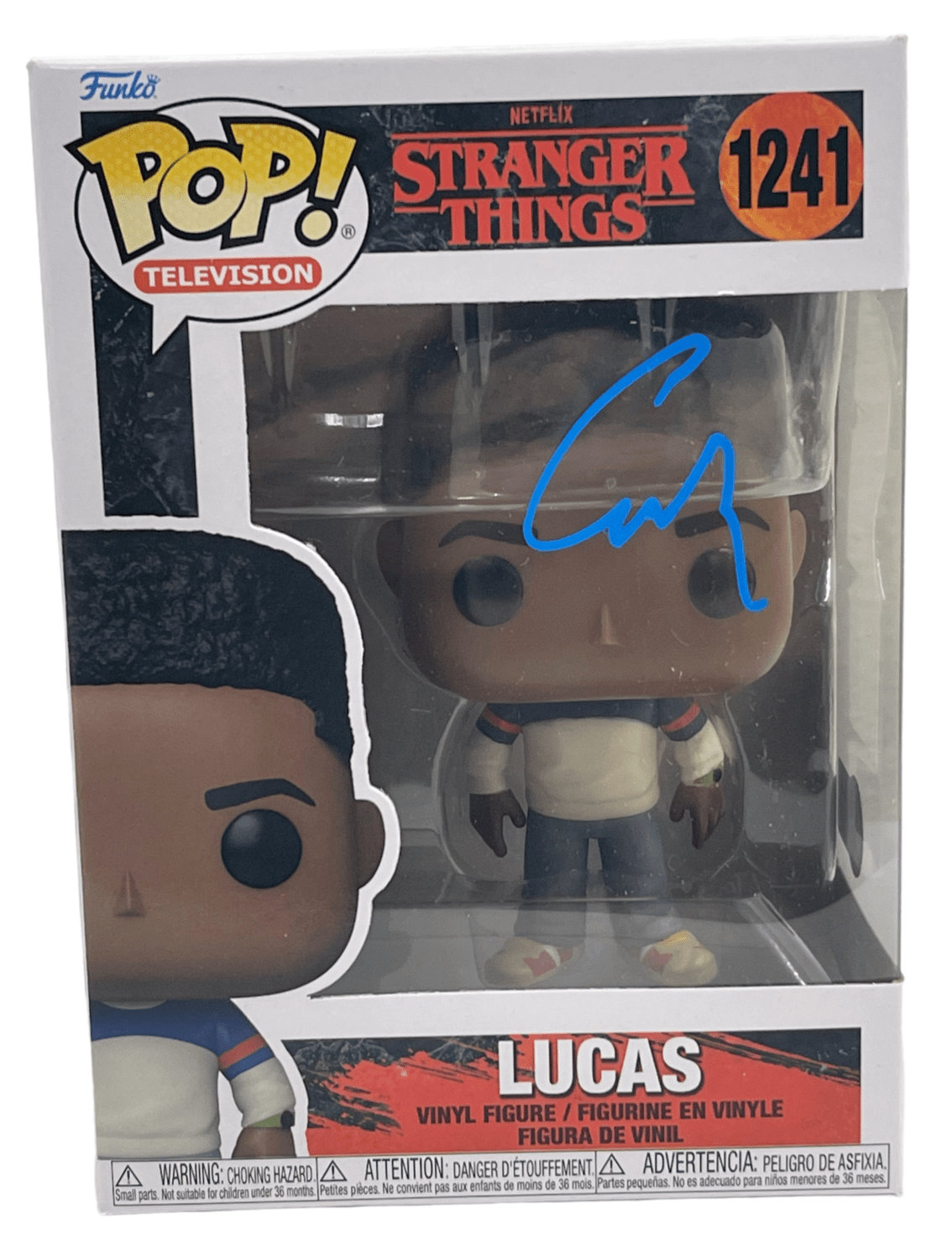 Caleb McLaughlin Authentic Autographed Lucas Stranger Things 1241 Funko Pop Figure
