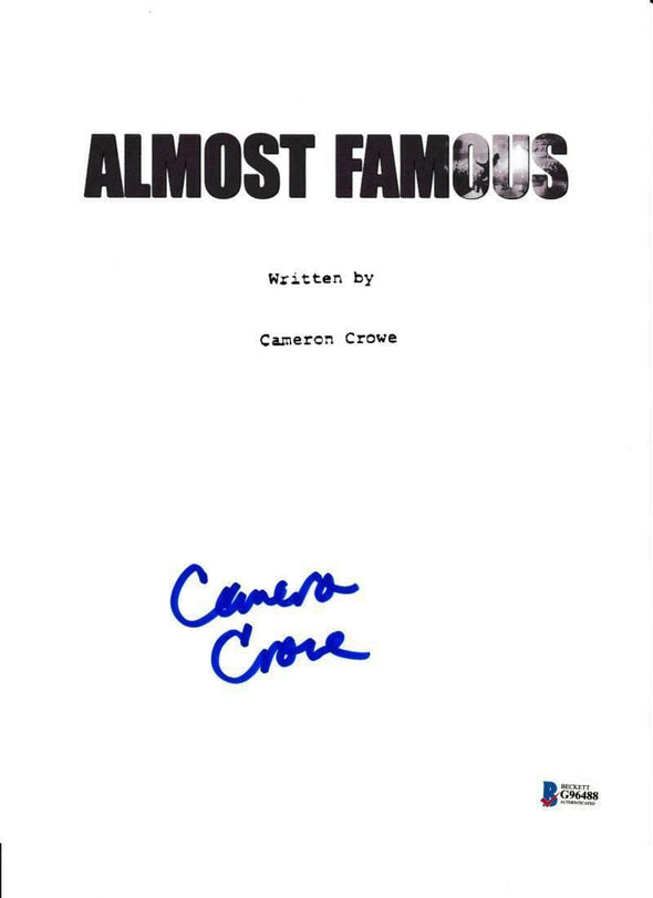 Cameron Crowe Authentic Autographed 'Almost Famous' Script - Prime Time Signatures - TV & Film