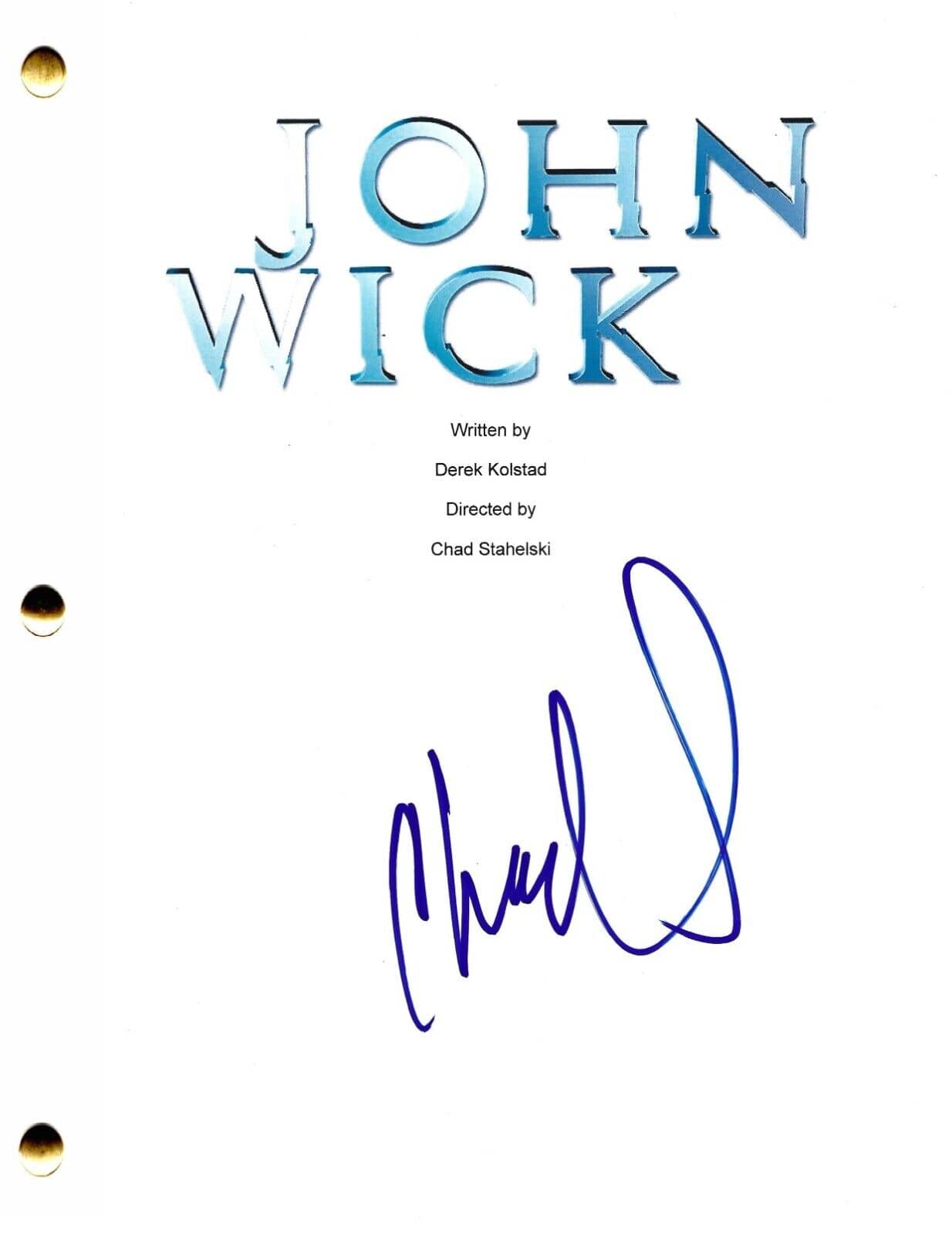 Chad Stahelski Signed Script from John Wick Beckett COA
