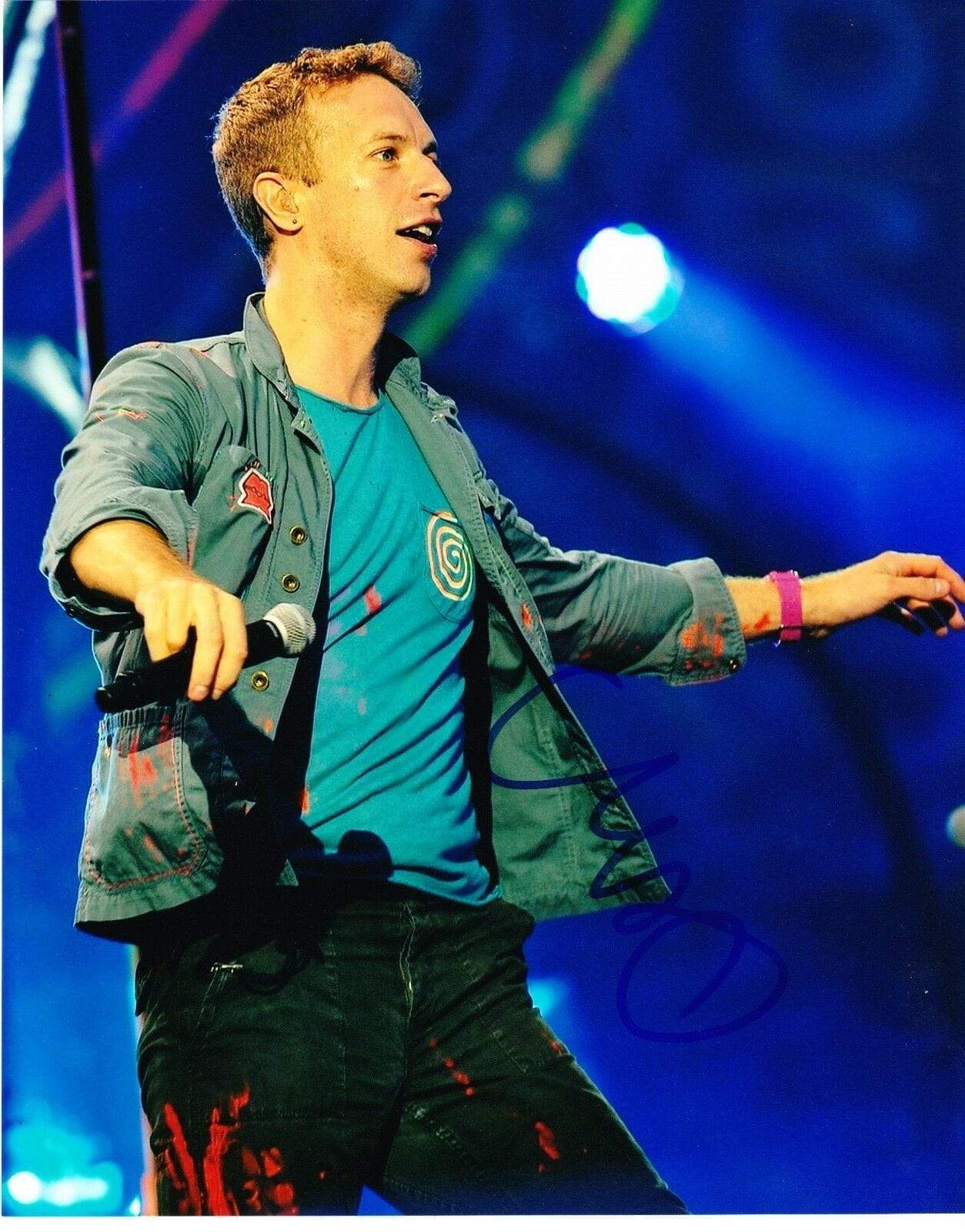 Chris Martin of Coldplay Authentic Autographed 8x10 Photo - Prime Time Signatures - Music