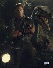 Chris Pratt Signed 11x14 Photo from Jurassic Park Beckett COA