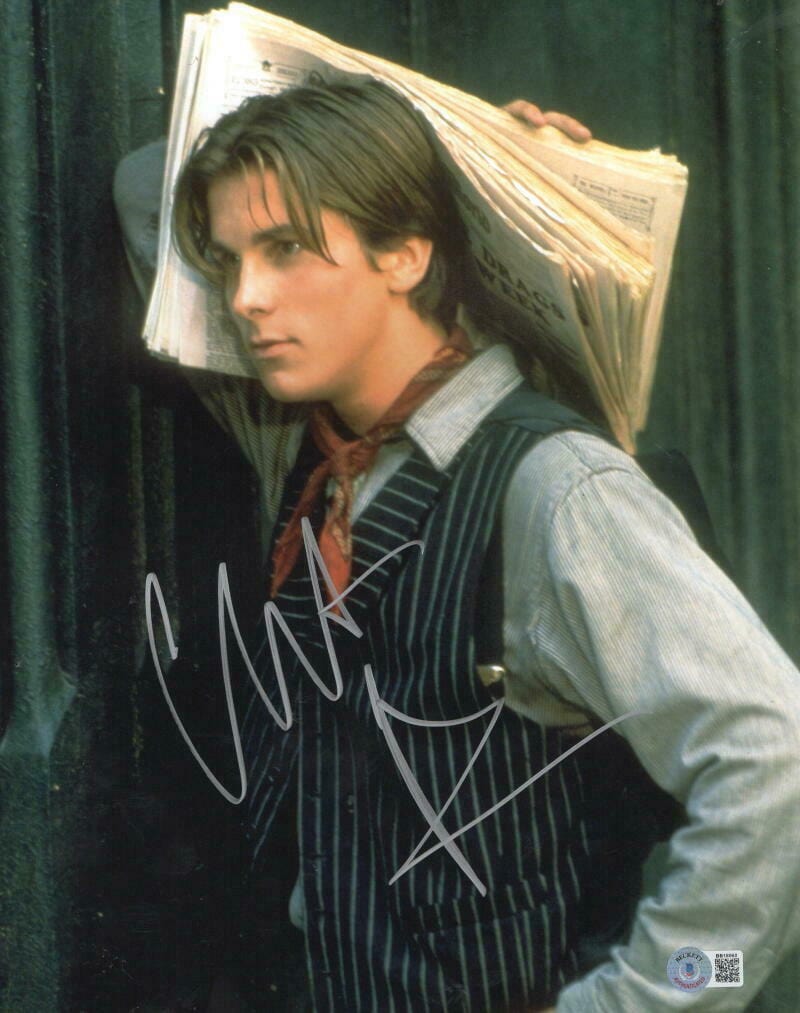 Christian Bale Signed 11x14 Photo from Newsies Beckett COA
