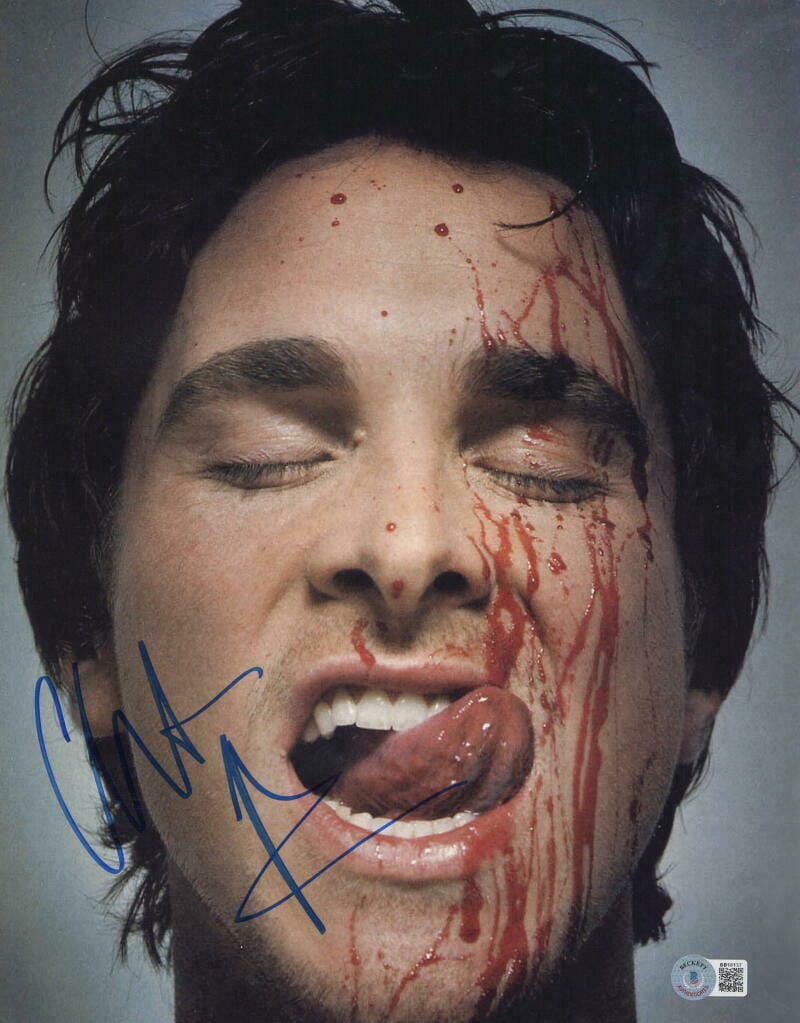 Christian Bale Signed 11x14 Photo from American Psycho Beckett COA - Item #13