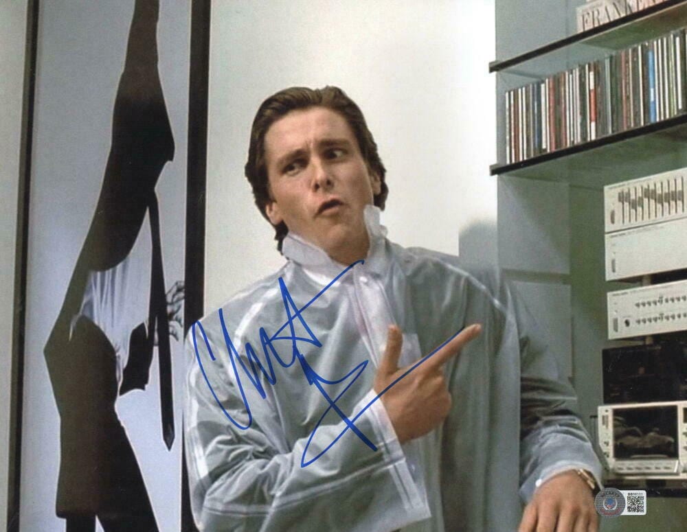 Christian Bale Signed 11x14 Photo from American Psycho Beckett COA - Item #12