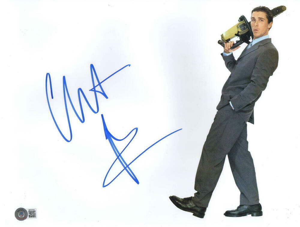 Christian Bale Signed 11x14 Photo from American Psycho Beckett COA - Item #9