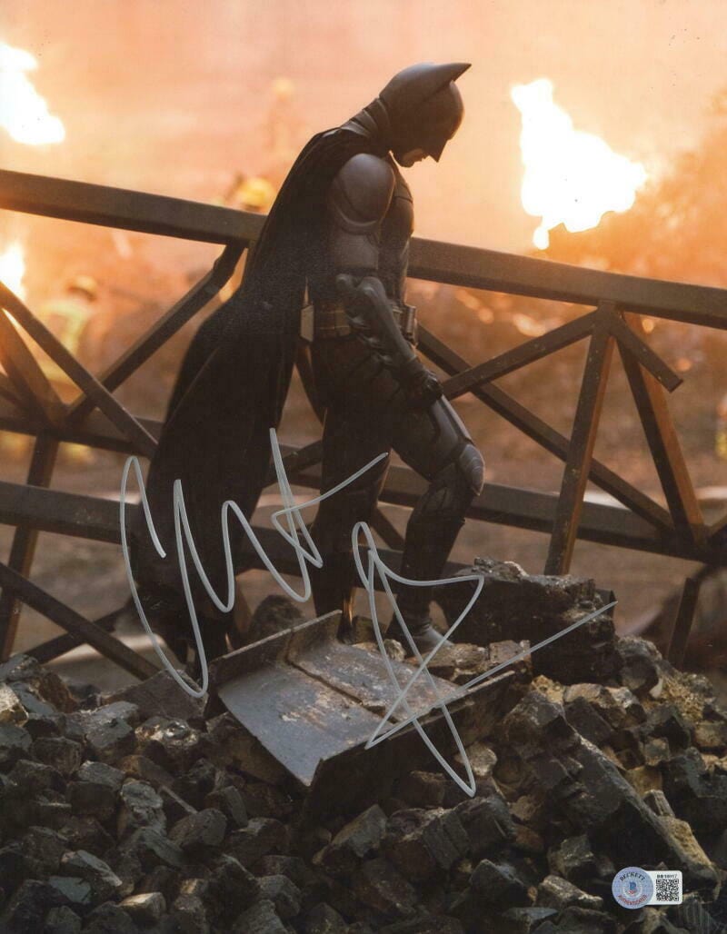 Christian Bale Signed 11x14 Photo from The Dark Knight Beckett COA - Item #48