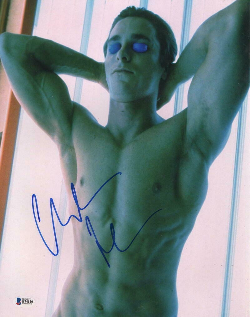 Christian Bale Signed 11x14 Photo from American Psycho Beckett COA - Item #7