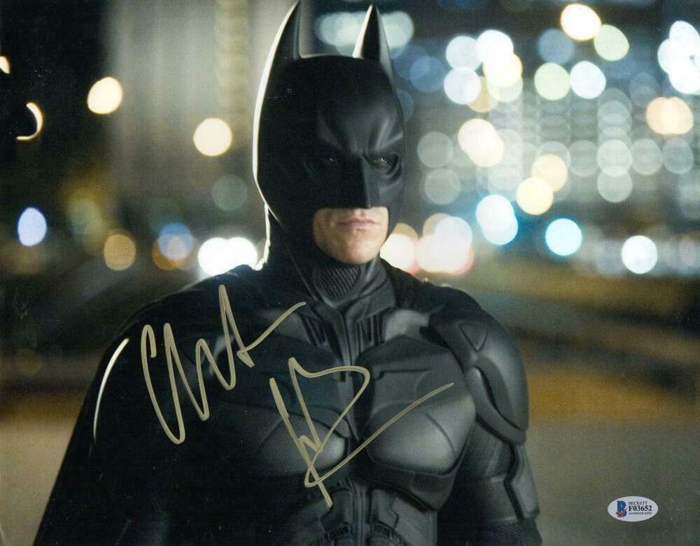 Christian Bale Signed 11x14 Photo from The Dark Knight Beckett COA - Item #39