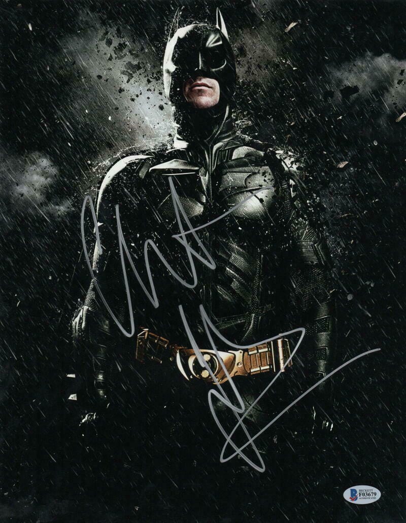 Christian Bale Signed 11x14 Photo from The Dark Knight Beckett COA - Item #38