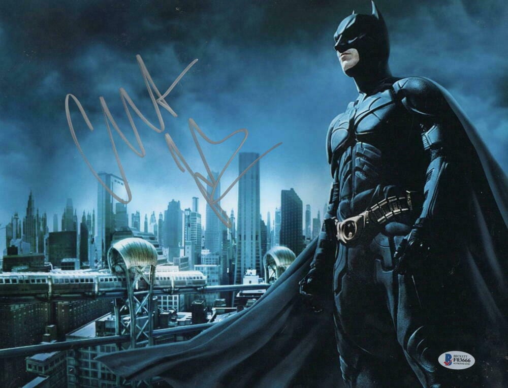 Christian Bale Signed 11x14 Photo from The Dark Knight Beckett COA - Item #36