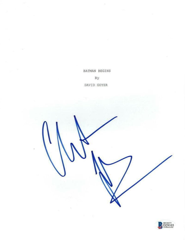 Christian Bale Authentic Autographed 'Batman Begins' Script - Prime Time Signatures - TV & Film