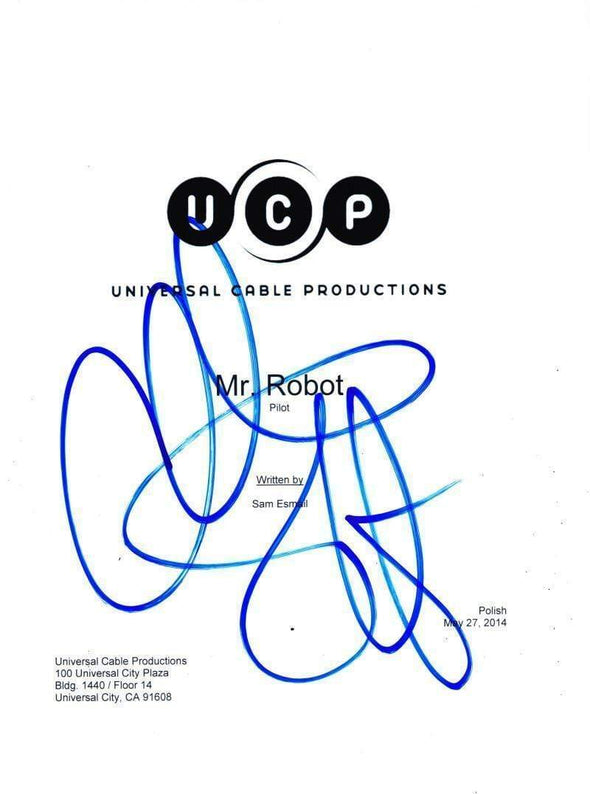 Christian Slater Authentic Autographed 'Mr. Robot' Script - Prime Time Signatures - TV & Film