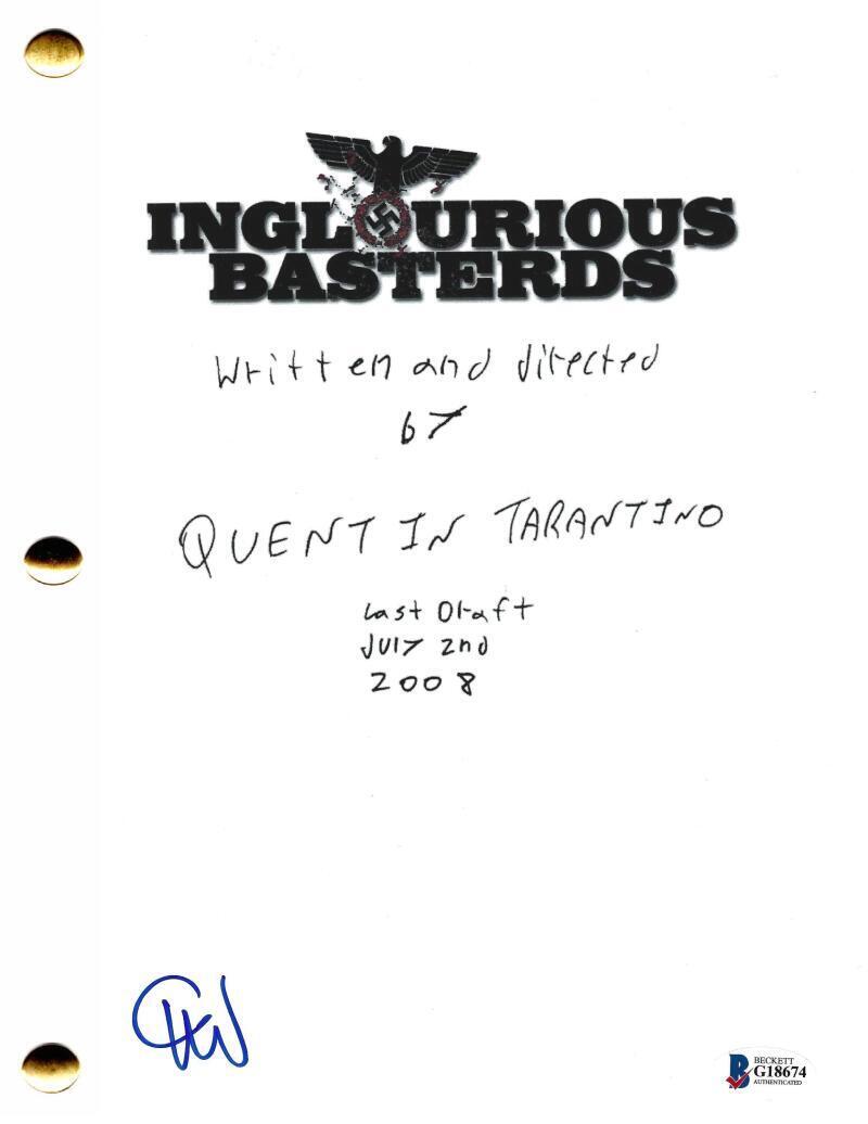 Christoph Waltz Signed Script from Inglourious Basterds Beckett COA
