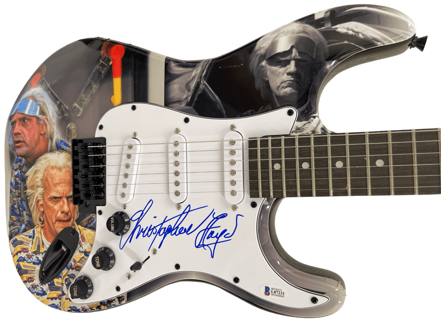 Christopher Lloyd Signed Guitar from Back to the Future Beckett COA - Item #2