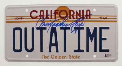 Christopher Lloyd Authentic Autographed OUTATIME License Plate - Prime Time Signatures - TV & Film