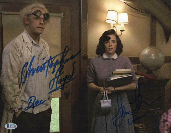 Christopher Lloyd & Lea Thompson Authentic Autographed 11x14 Photo - Prime Time Signatures - TV & Film