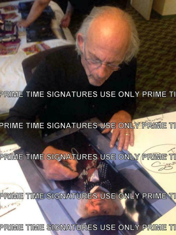 Christopher Lloyd & Lea Thompson Authentic Autographed 11x14 Photo - Prime Time Signatures - TV & Film