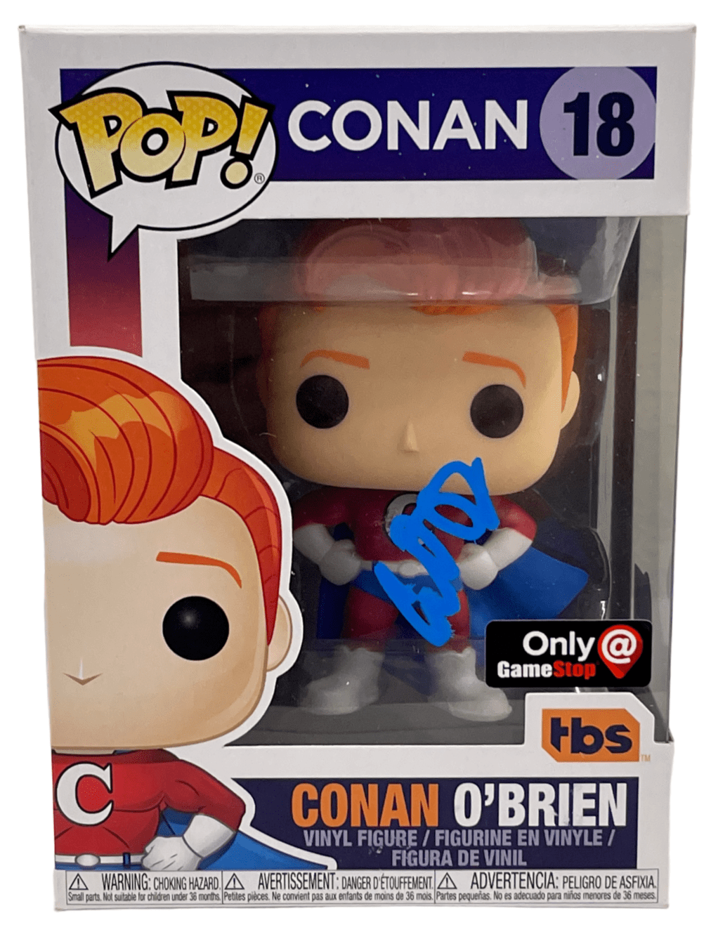 Conan O'Brien Authentic Autographed Conan O'Brien 18 Funko Pop Figure