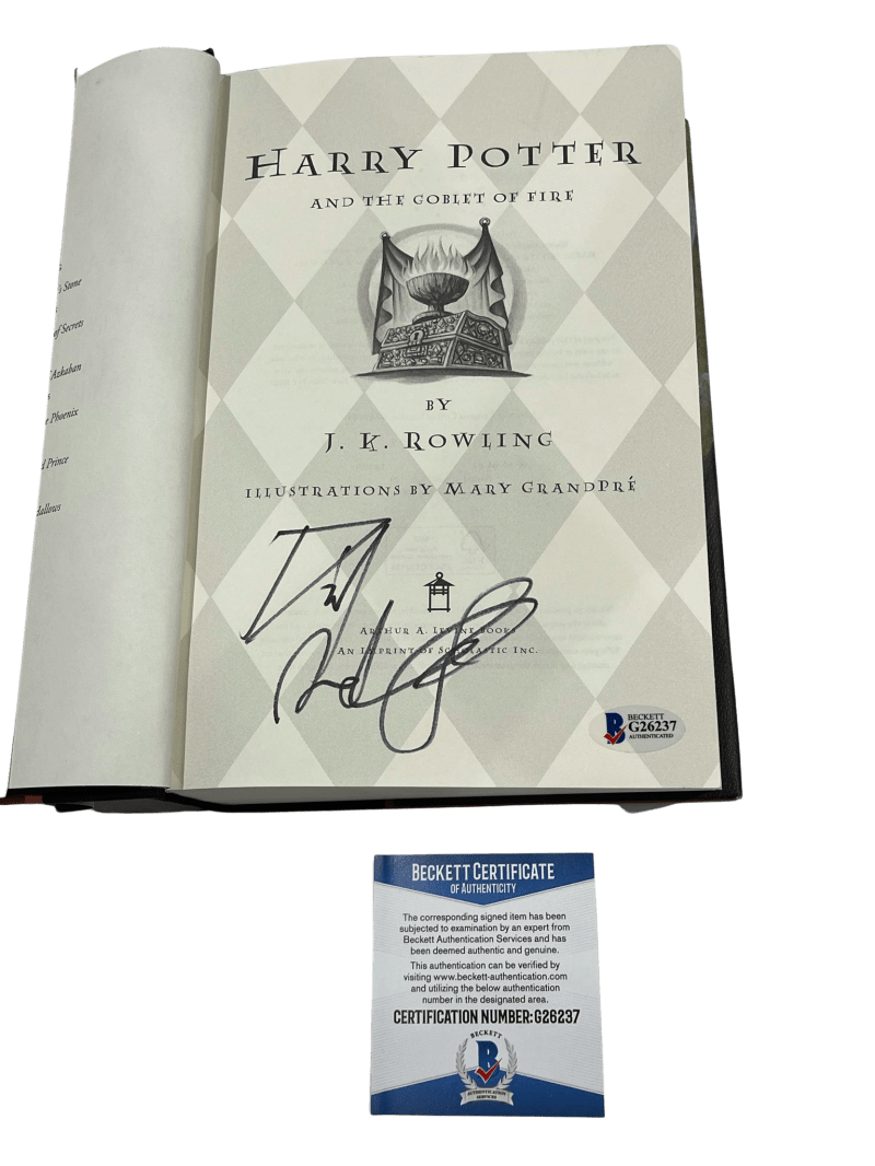 Daniel Radcliffe Authentic Autographed Harry Potter and the Goblet of Fire Hardcover Book