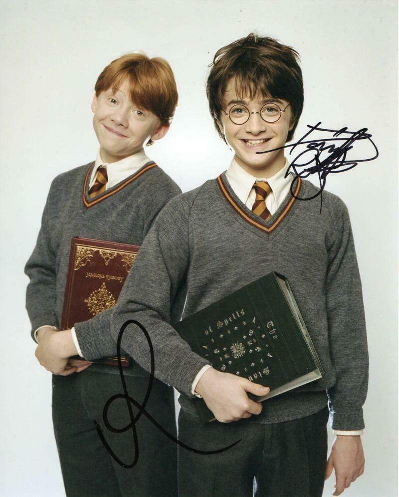 Daniel Radcliffe, Rupert Grint Authentic Autographed 8x10 Photo - Prime Time Signatures - TV & Film