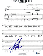 Daveed Diggs Authentic Autographed Guns and Ships sheet music