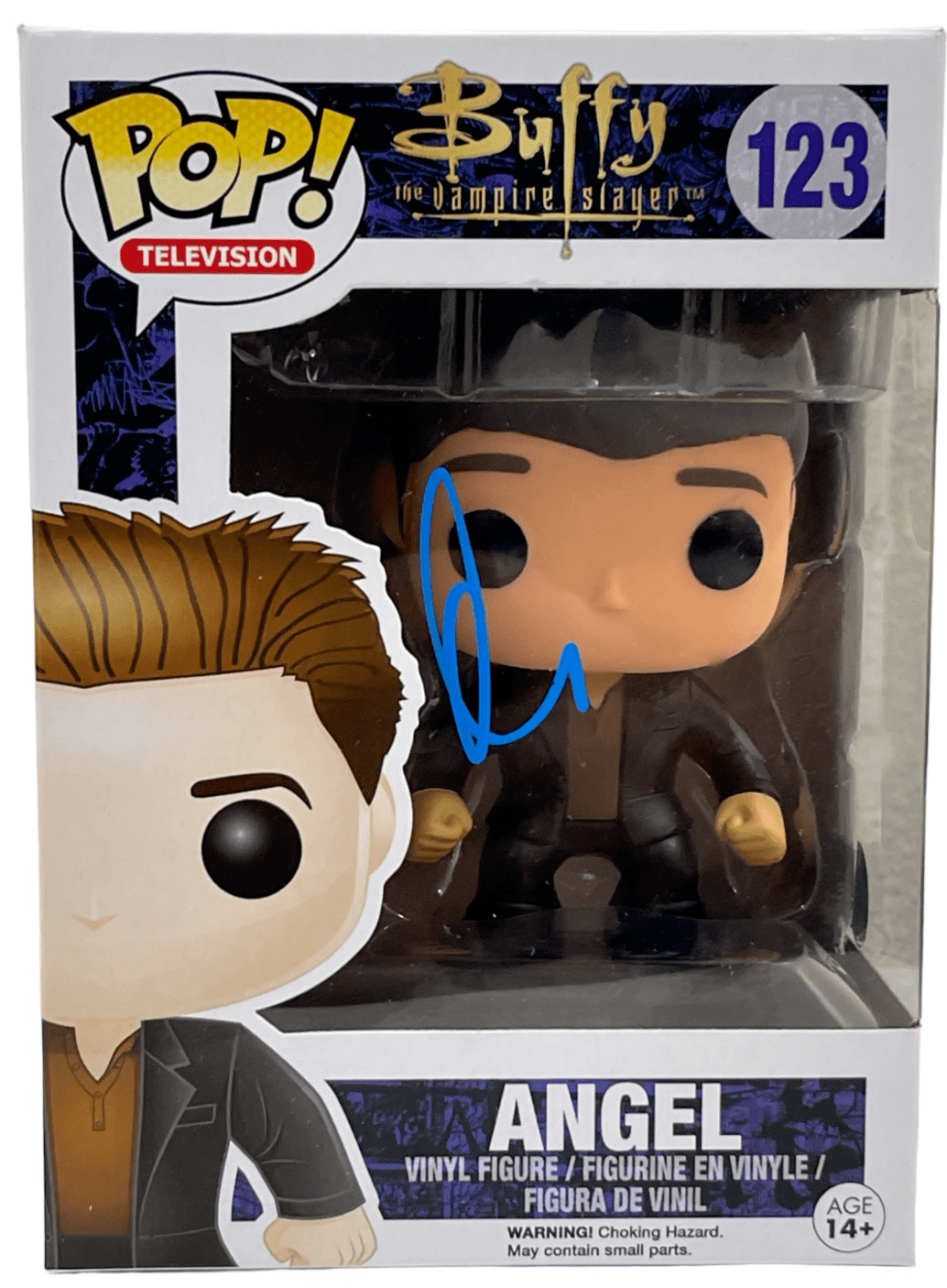 David Boreanaz Authentic Autographed Angel Buffy the Vampire Slayer 123 Funko Pop Figure