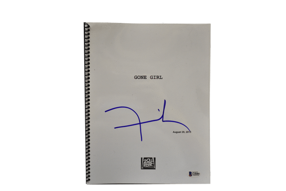 David Fincher Authentic Autographed Gone Girl Script - Prime Time Signatures - TV & Film