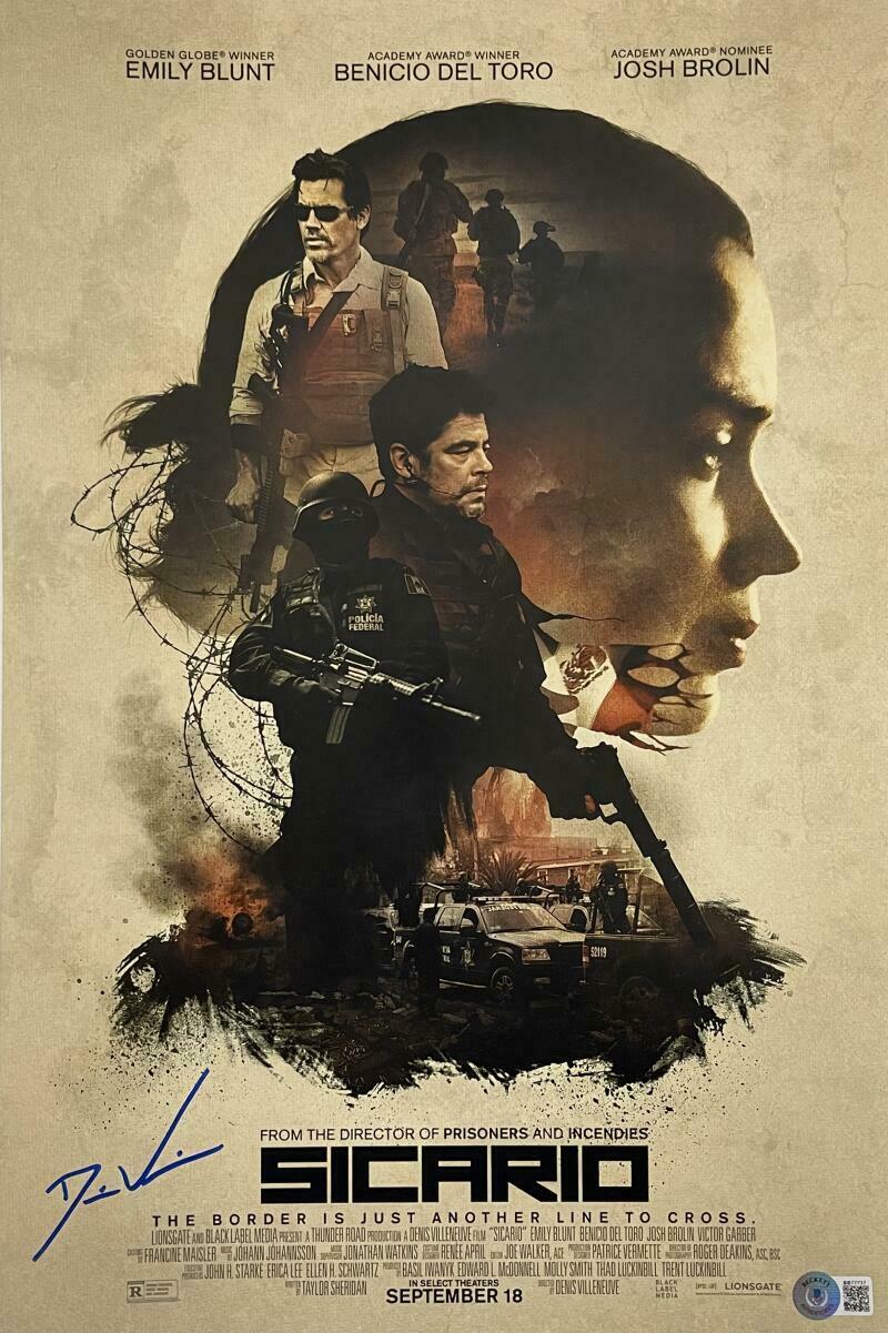 Denis Villeneuve Signed 12x18 Photo from Sicario Beckett COA