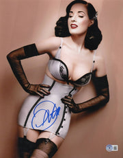 Dita Von Teese Signed 11x14 Photo Beckett COA - Item #31