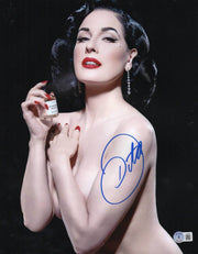 Dita Von Teese Signed 11x14 Photo Beckett COA - Item #22