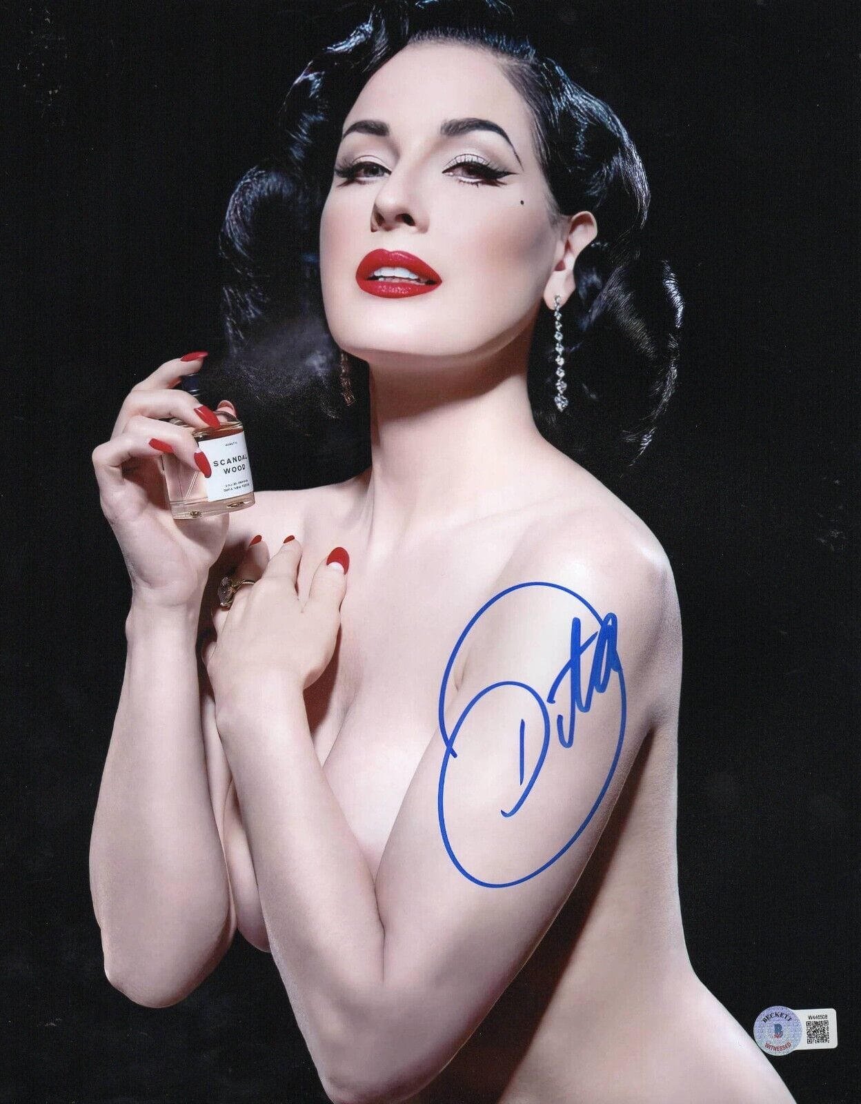 Dita Von Teese Signed 11x14 Photo Beckett COA - Item #22