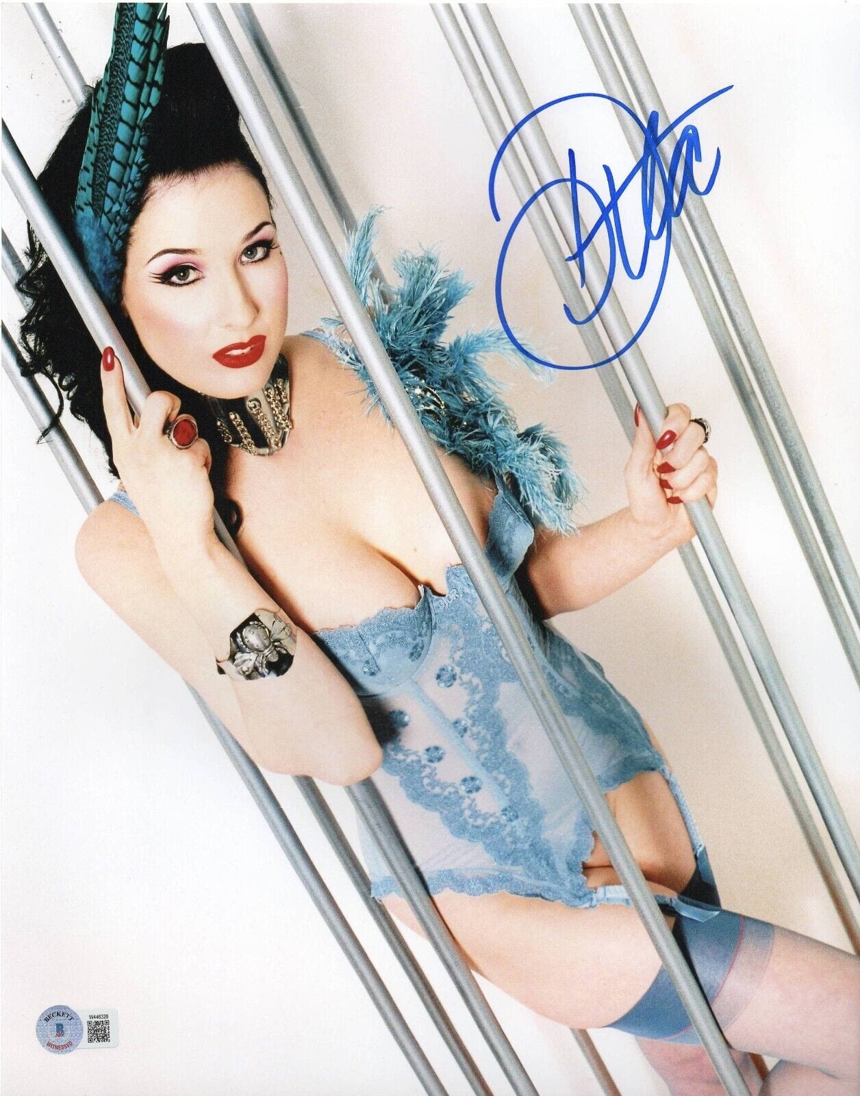 Dita Von Teese Signed 11x14 Photo Beckett COA - Item #20