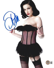 Dita Von Teese Signed 8x10 Photo Beckett COA - Item #16