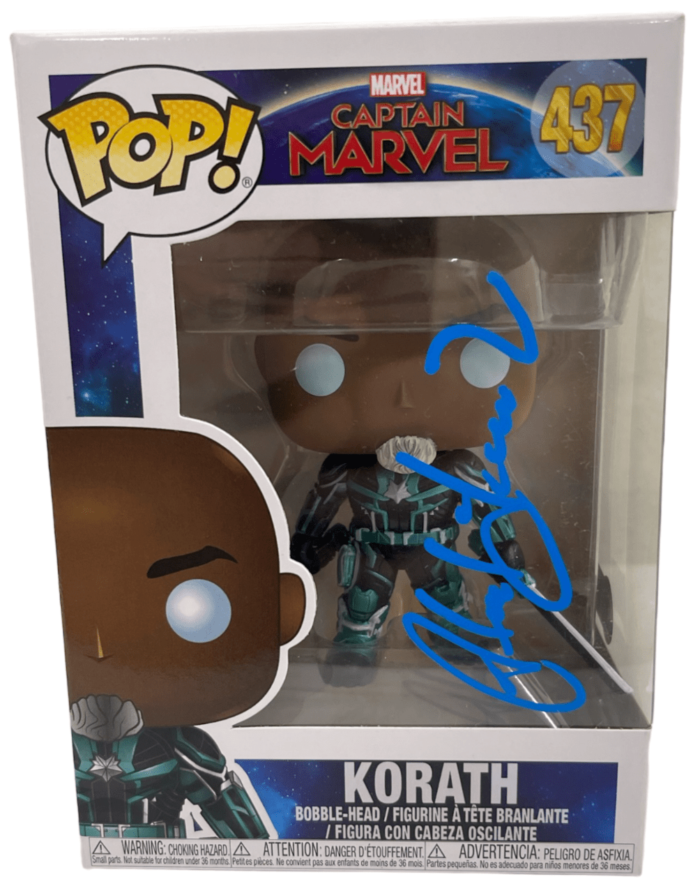 Djimon Hounsou Authentic Autographed Korath Captain Marvel 437 Funko Pop Figure