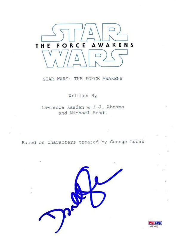 Domhnall Gleeson Authentic Autographed 'Star Wars The Force Awakens' Script - Prime Time Signatures - TV & Film