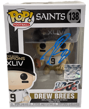 Drew Brees Authentic Autographed Saints 138 Funko Pop Figure