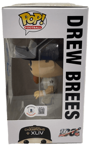 Drew Brees Signed NFL Funko Beckett COA - Detail View